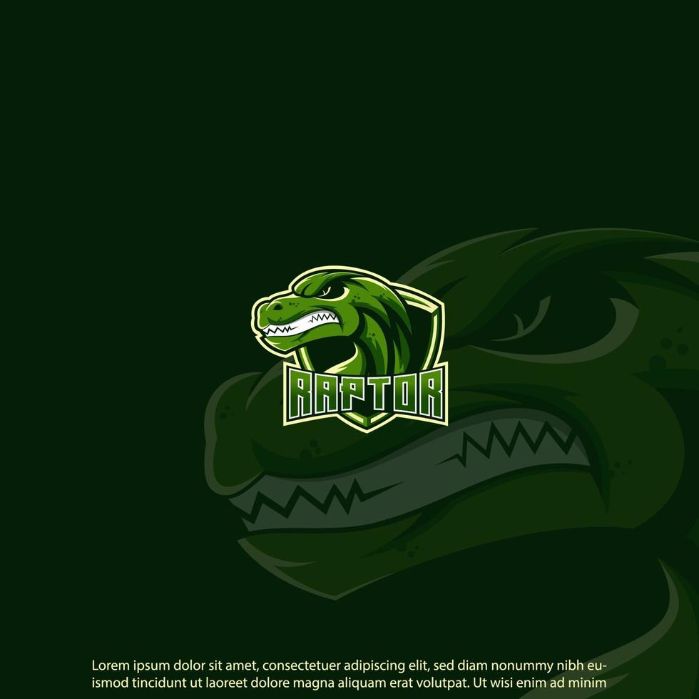 mascotte raptor miglior logo design buon uso per badge emblema identità simbolo e altro ancora vettore