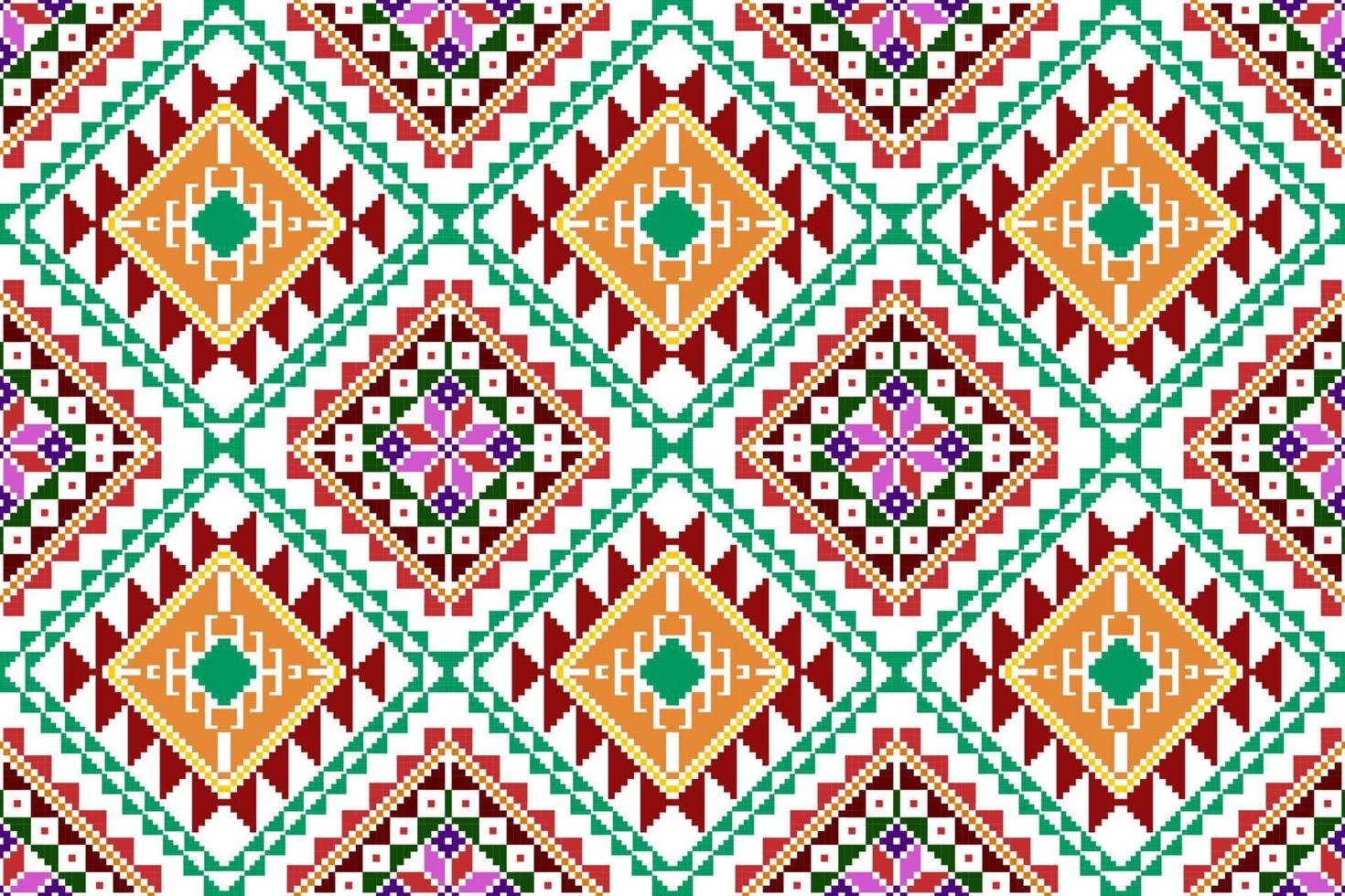 ikat astratto geometrico etnico tessile modello senza cuciture. tappeto in tessuto azteco ornamenti mandala decorazioni tessili carta da parati. vettore di ricamo tradizionale tessile tribale boho nativo della Turchia.