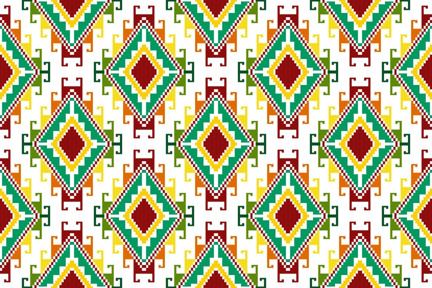 ikat astratto geometrico etnico tessile modello senza cuciture. tappeto in tessuto azteco ornamenti mandala decorazioni tessili carta da parati. vettore di ricamo tradizionale tessile tribale boho nativo della Turchia.