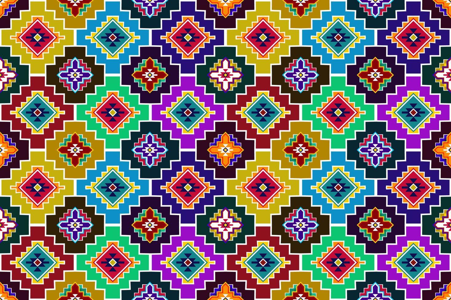 ikat astratto geometrico etnico tessile modello senza cuciture. tappeto in tessuto azteco ornamenti mandala decorazioni tessili carta da parati. vettore di ricamo tradizionale tessile tribale boho nativo della Turchia.