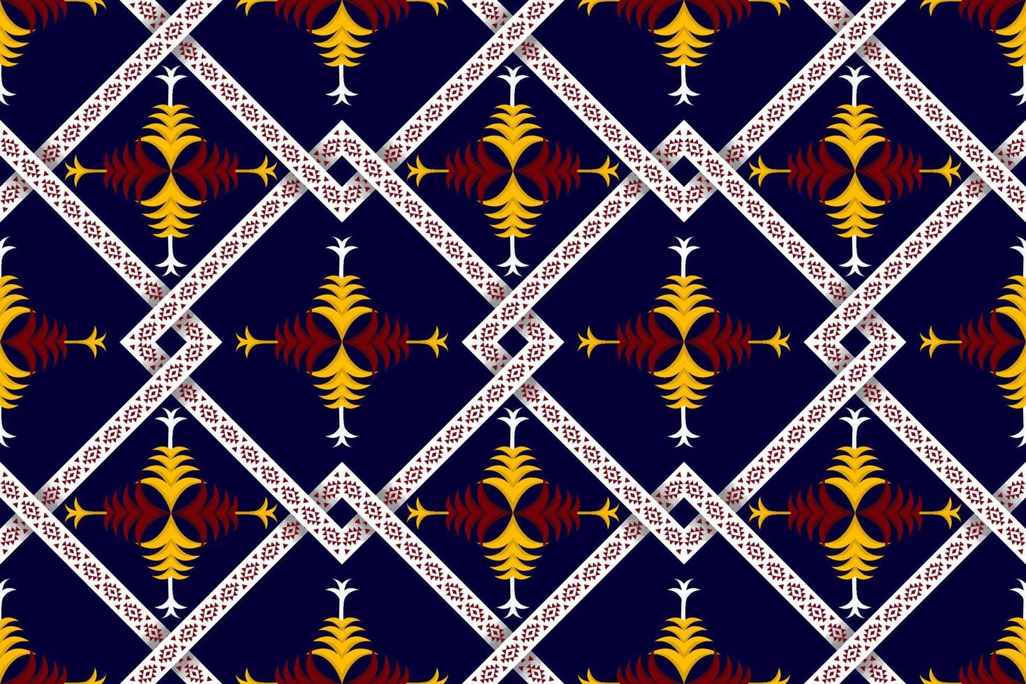 ikat astratto geometrico etnico tessile modello senza cuciture. tappeto in tessuto azteco ornamenti mandala decorazioni tessili carta da parati. vettore di ricamo tradizionale tessile tribale boho nativo della Turchia.