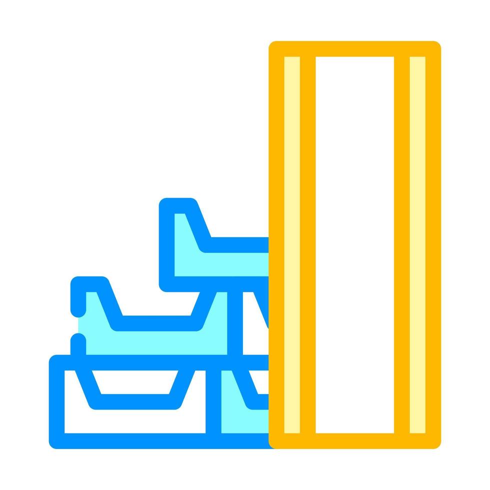 illustrazione vettoriale dell'icona del colore del materiale da costruzione del sistema di drenaggio