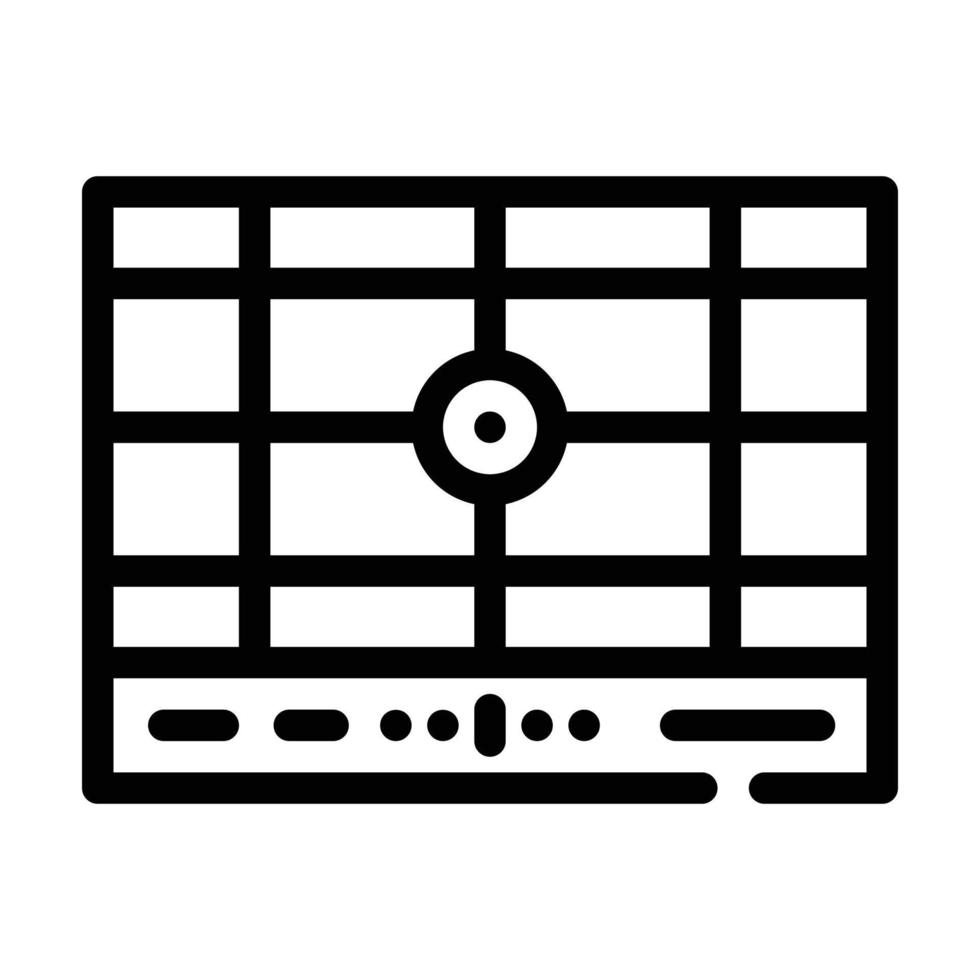 illustrazione vettoriale dell'icona della linea di divisione della griglia