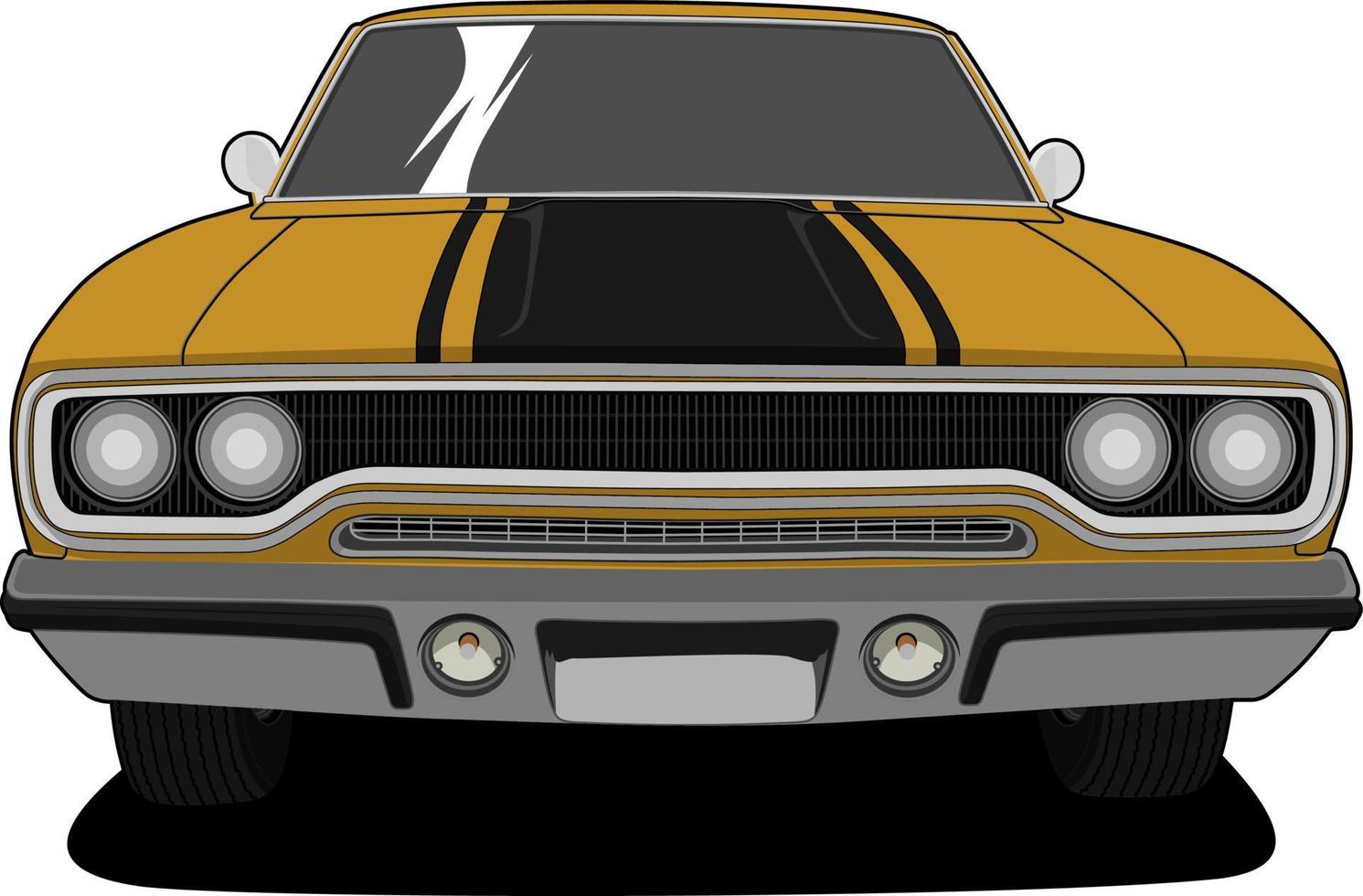 illustrazione di vettore dell'automobile di vista frontale per la progettazione concettuale