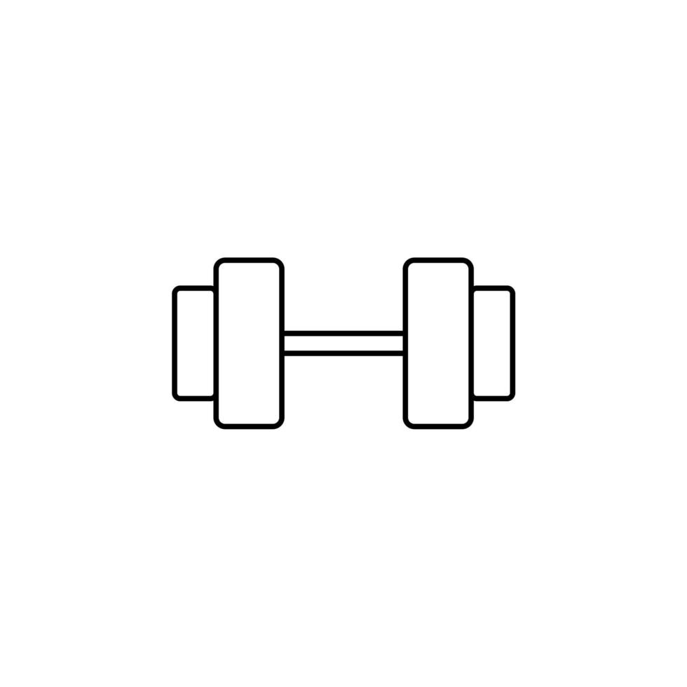 palestra, fitness, peso linea sottile icona illustrazione vettoriale modello logo. adatto a molti scopi.