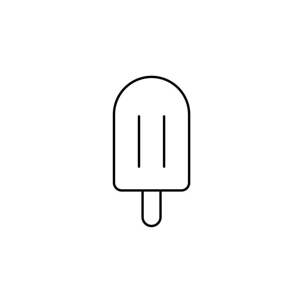gelato, dessert, dolce linea sottile icona illustrazione vettoriale modello logo. adatto a molti scopi.