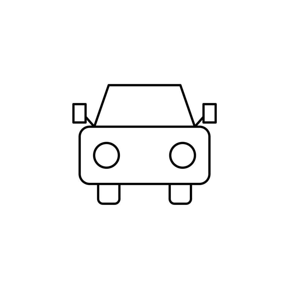 auto, automobile, trasporto icona linea sottile illustrazione vettoriale modello logo. adatto a molti scopi.