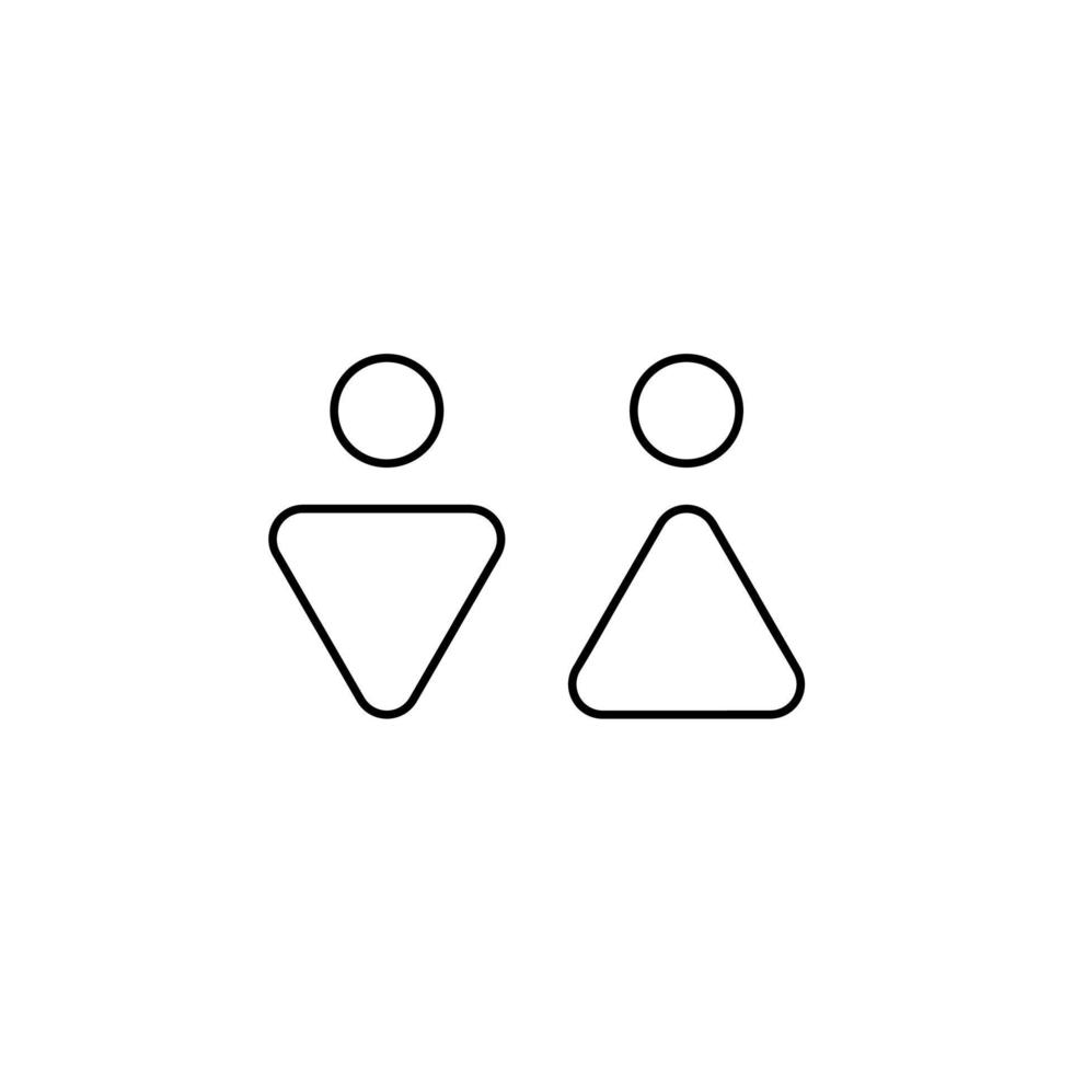 genere, segno, maschio, femmina, linea sottile retta icona illustrazione vettoriale modello logo. adatto a molti scopi.