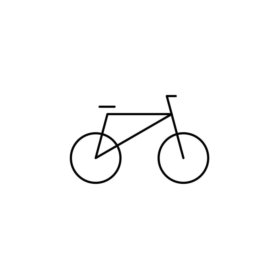 bici, bicicletta icona linea sottile illustrazione vettoriale modello logo. adatto a molti scopi.