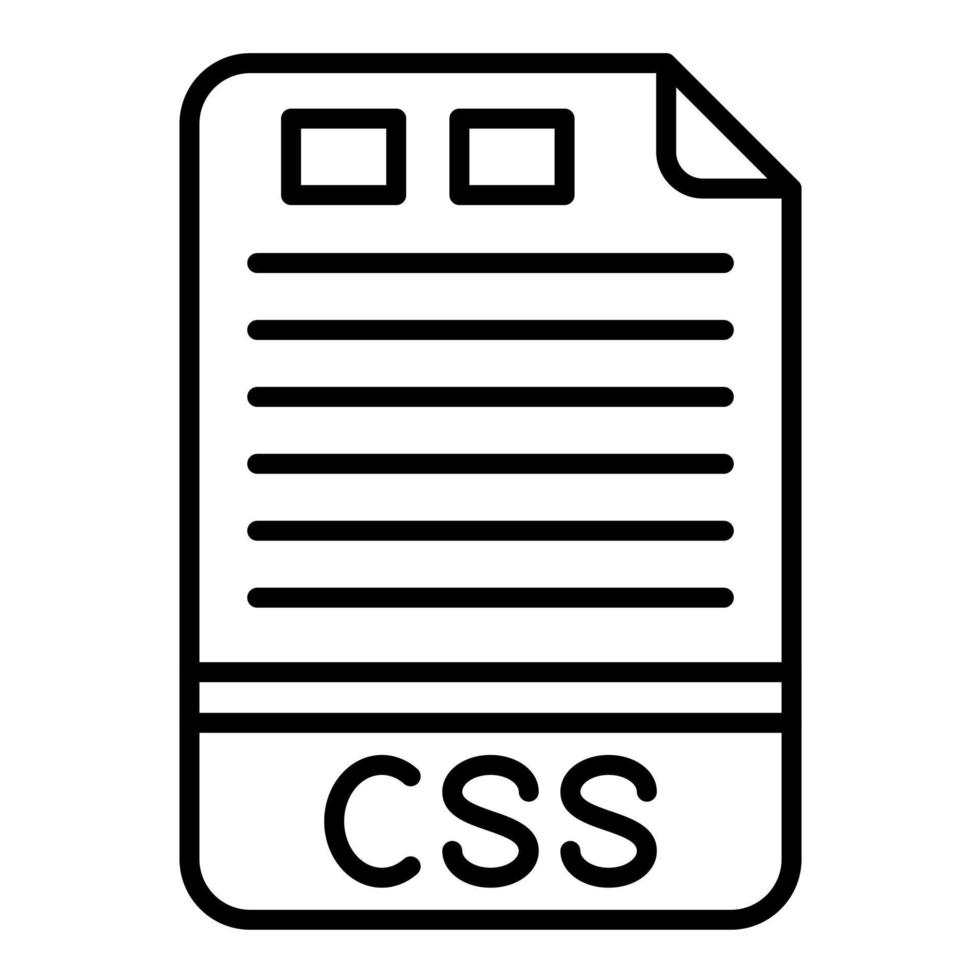 icona della linea CSS vettore