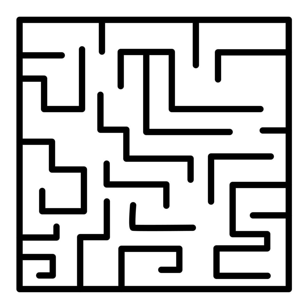 icona della linea di sfida del labirinto vettore