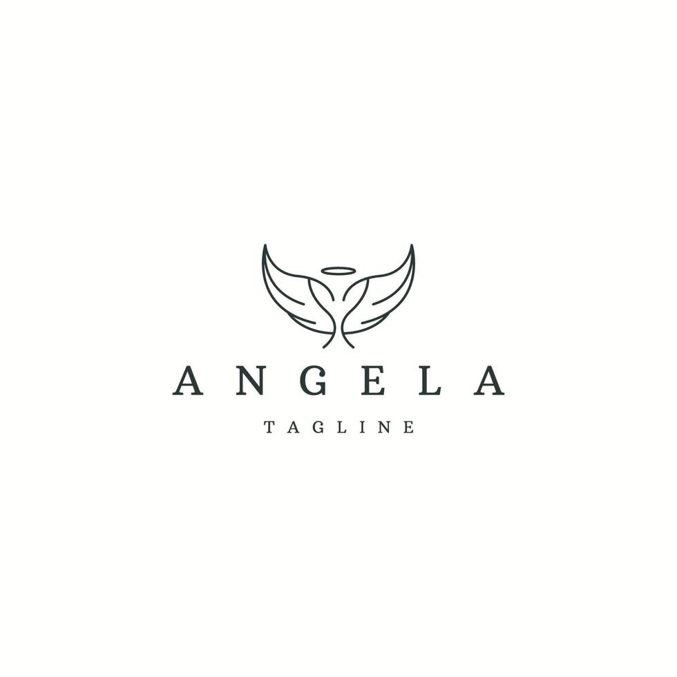 angelo logo icona modello di progettazione vettore piatto