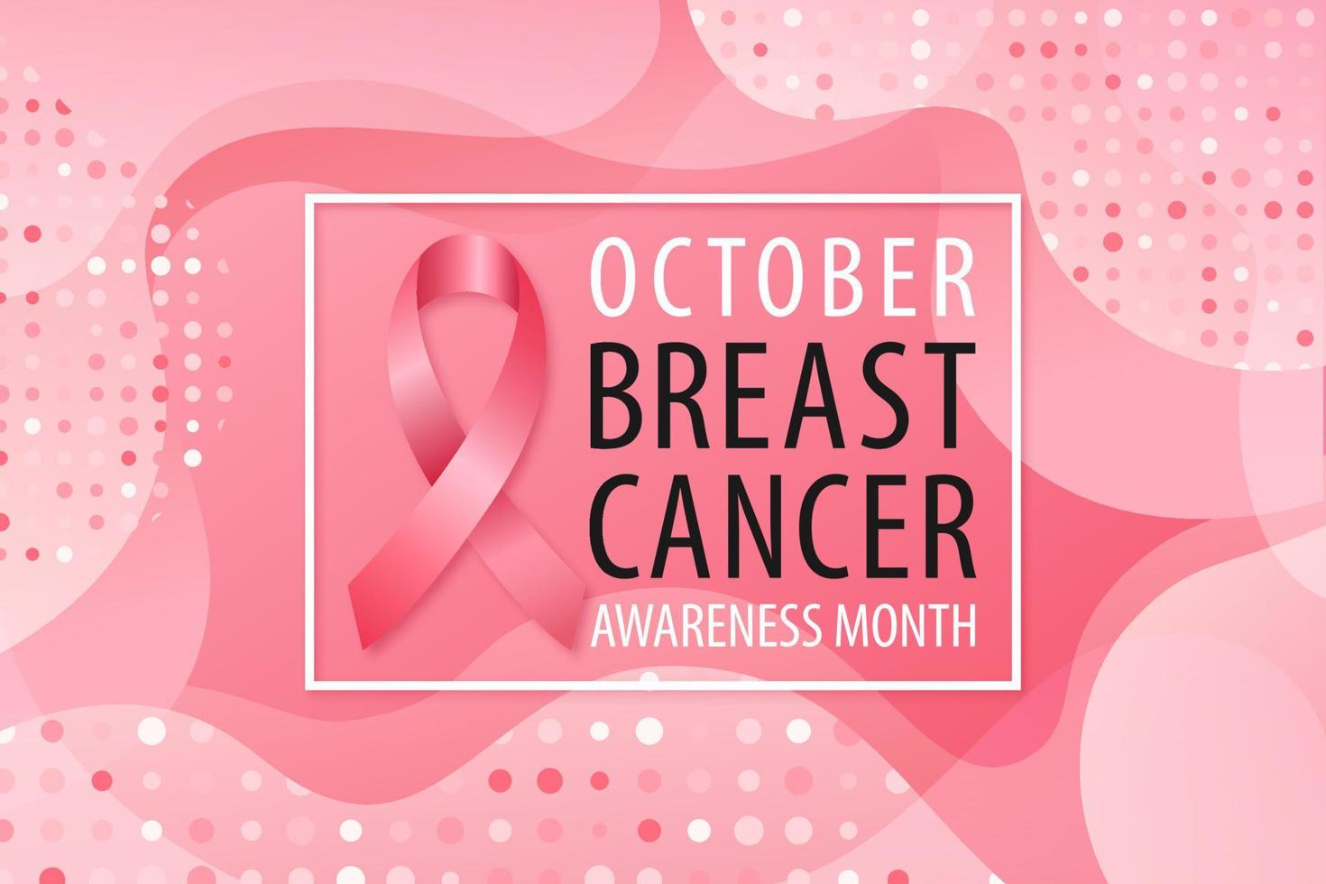 banner vettoriale per il mese di sensibilizzazione sul cancro al seno.