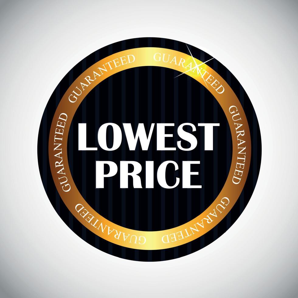 illustrazione vettoriale dell'etichetta del prezzo più basso