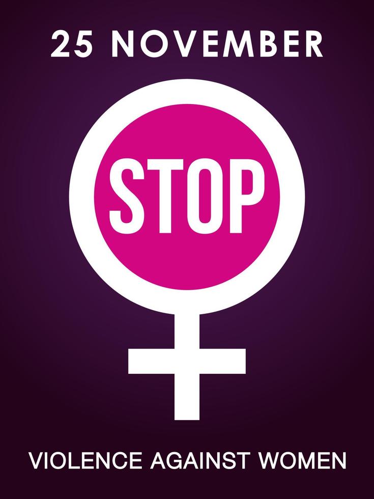 fermare la violenza contro le donne vettore