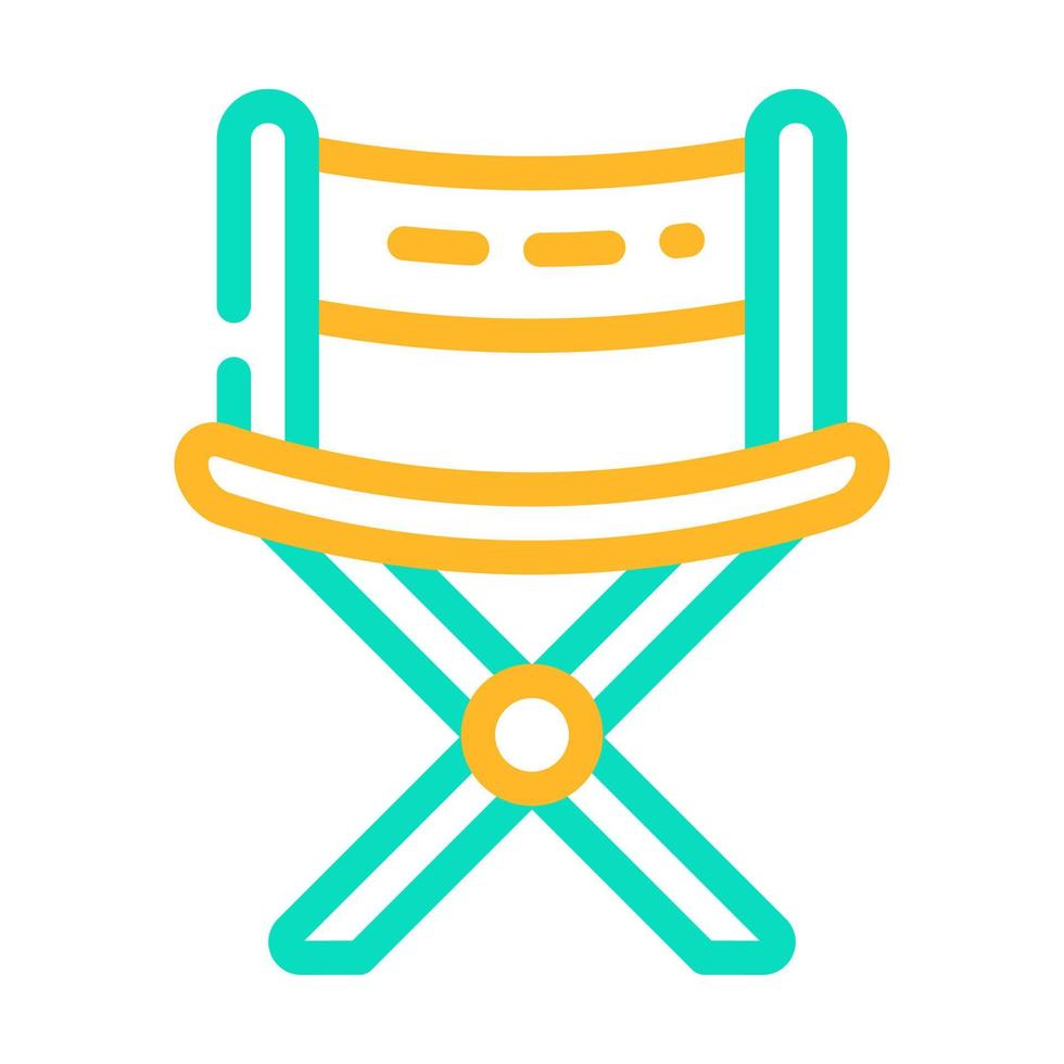 sedia da campeggio mobili icona colore illustrazione vettoriale