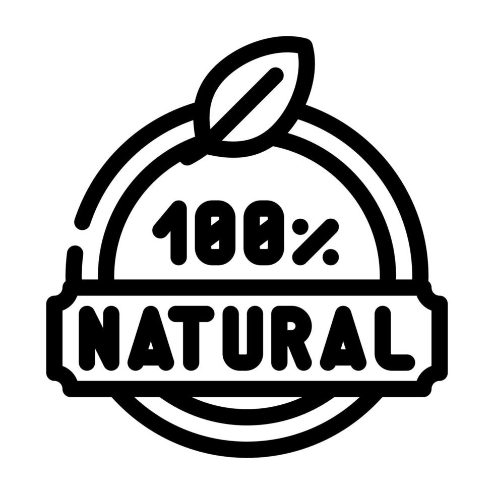 illustrazione vettoriale dell'icona della linea del simbolo cosmetico naturale