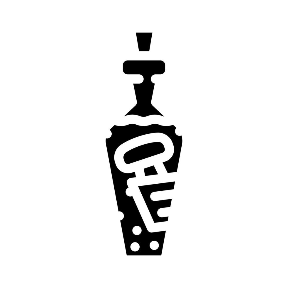 illustrazione vettoriale dell'icona del glifo della fiaba del veleno