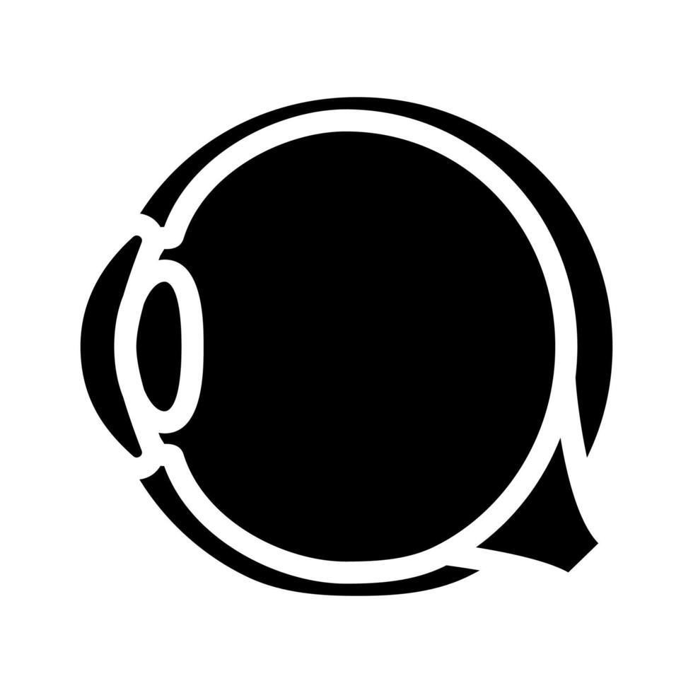 illustrazione vettoriale dell'icona del glifo per il trattamento degli occhi