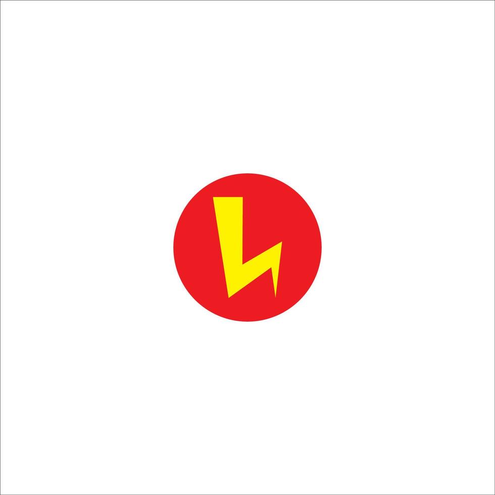 modello di progettazione del logo iniziale della lettera l. concetto di logo alfabeto tuono. tema di colore rosso giallo arancione. isolato su sfondo bianco. vettore