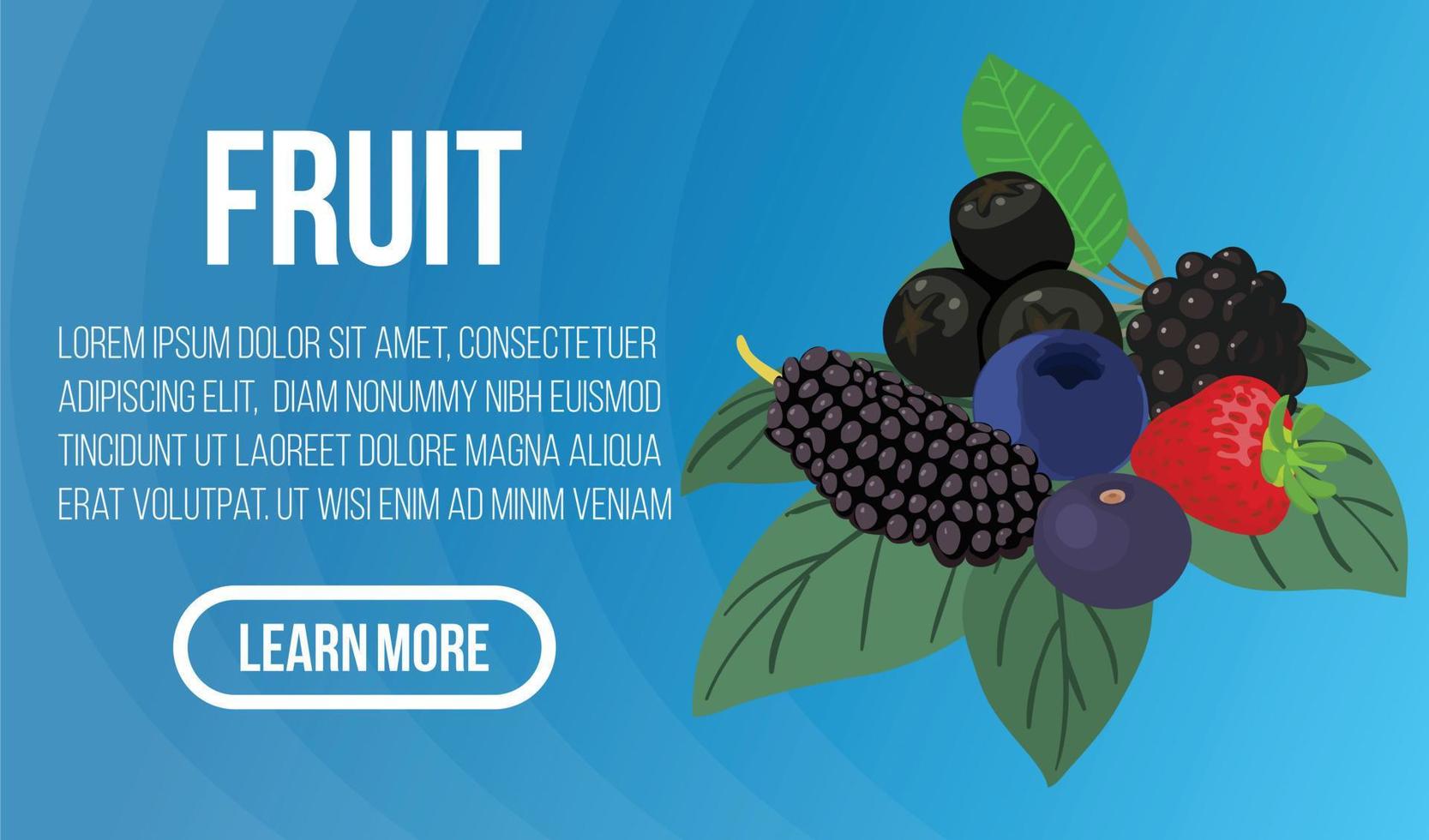 banner di concetto di frutta, stile isometrico vettore