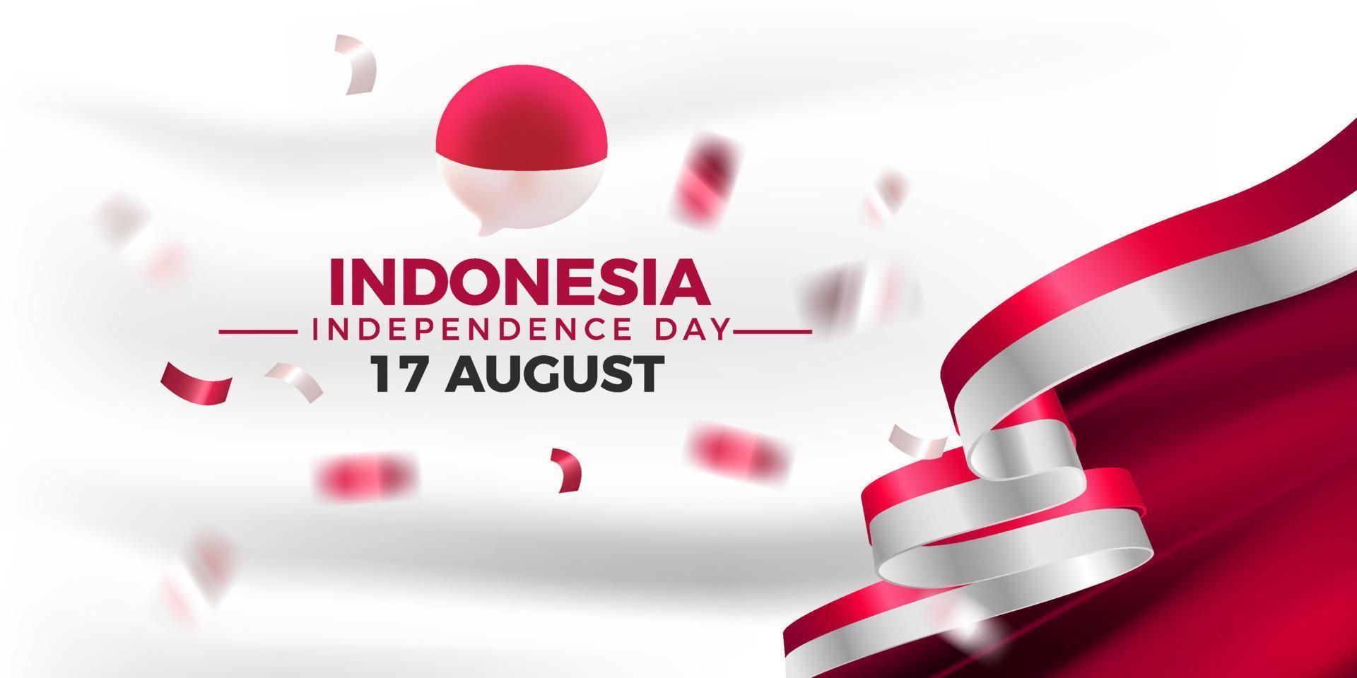 modello di banner dirgahayu republik indonesia vettore