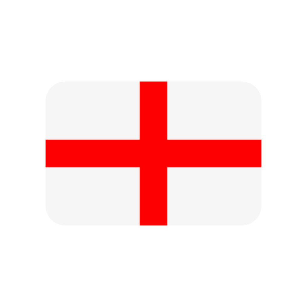 icona di vettore della bandiera dell'inghilterra isolata su priorità bassa bianca