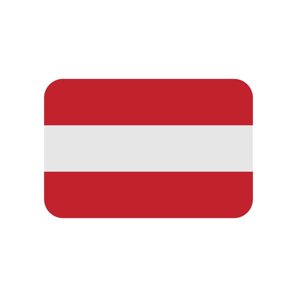 icona di vettore di bandiera austria isolato su priorità bassa bianca