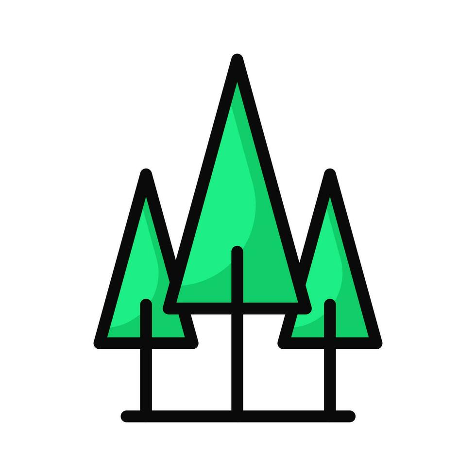 icona dell'albero moderno. logo moderno dell'albero. illustrazione vettoriale. isolato su sfondo bianco. tratto modificabile vettore