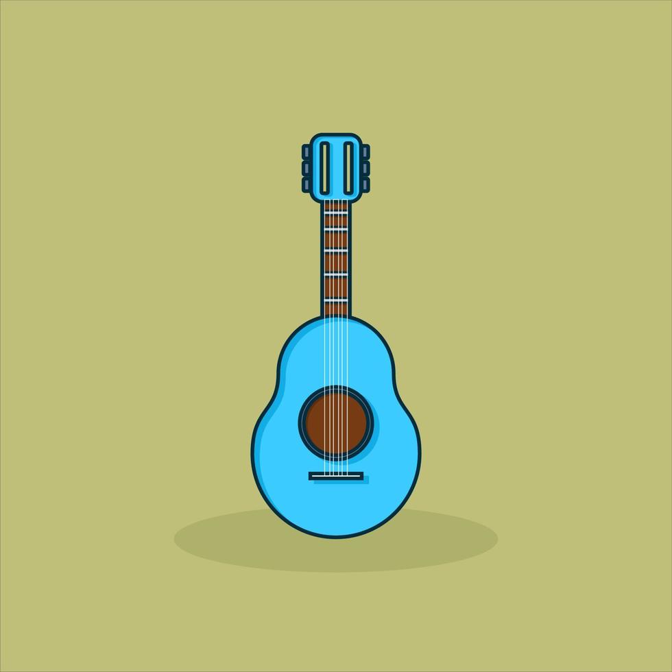 chitarra blu per la musica vettore