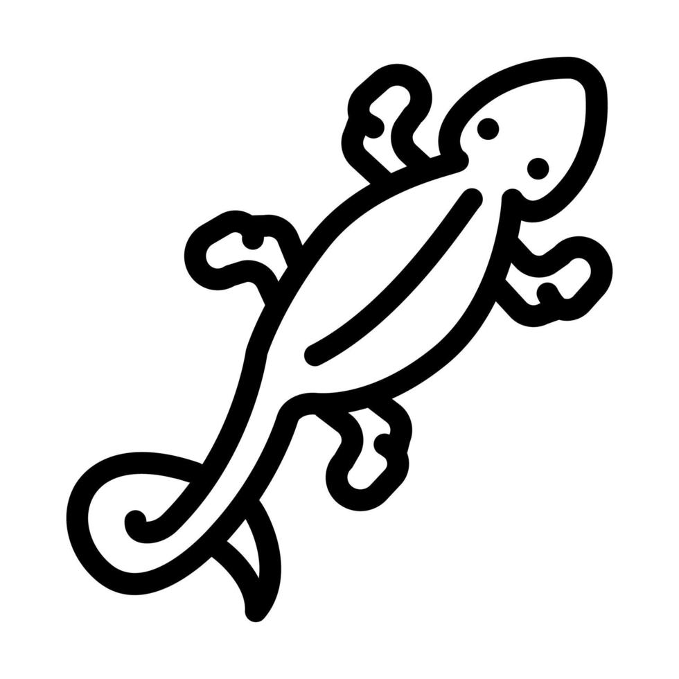 illustrazione vettoriale dell'icona della linea animale della lucertola