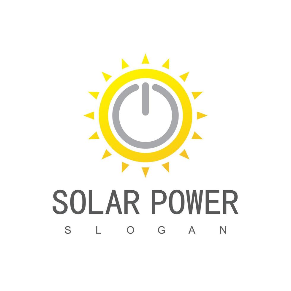 ispirazione per il design del logo delle celle solari vettore