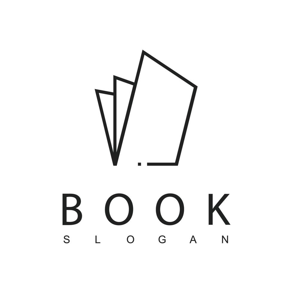 modello di progettazione del logo del libro vettore