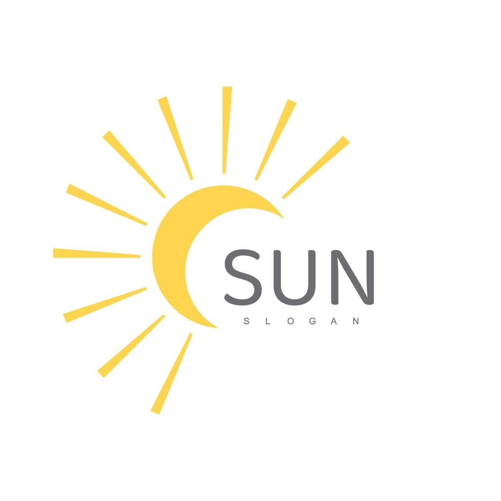 modello di logo del sole, illustrazione del design dell'icona vettore