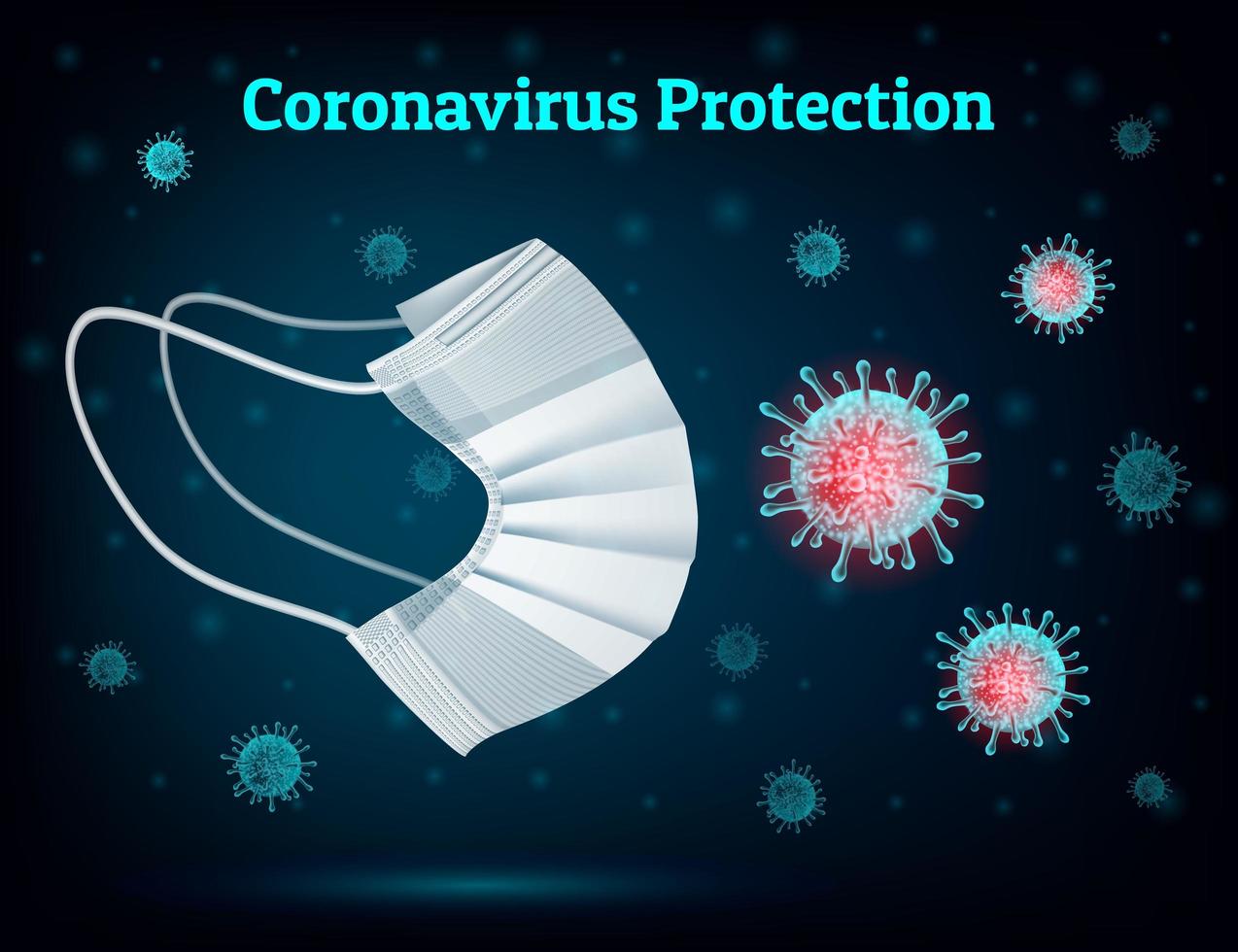 maschera di protezione coronavirus vettore