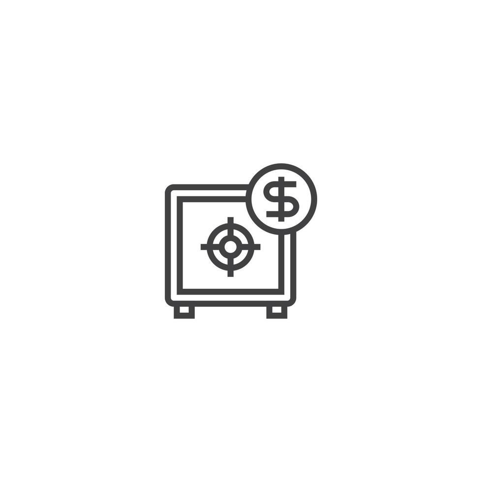 icona della linea di denaro sicuro. segno di stile lineare per concept mobile e web design. icona del vettore di contorno. simbolo, illustrazione del logo. grafica vettoriale