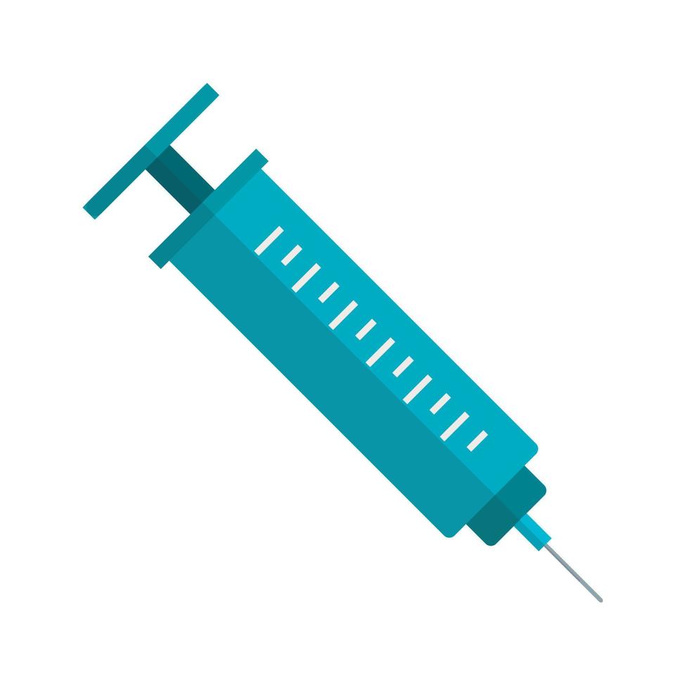 icona multicolore piatta della siringa vettore