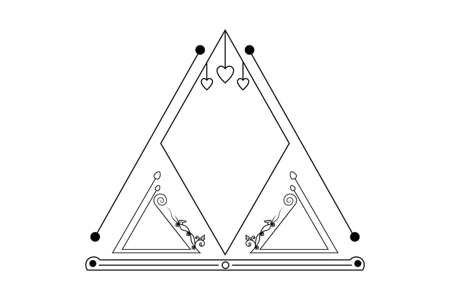 vettore di cornice floreale, cornice floreale di disegno a mano, vettore libero