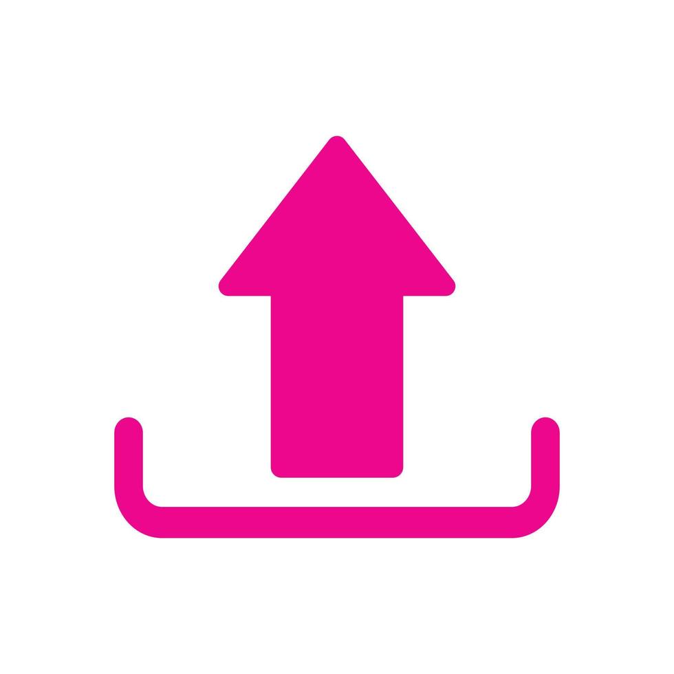 eps10 icona o logo di caricamento vettoriale rosa in semplice stile moderno piatto e alla moda isolato su sfondo bianco