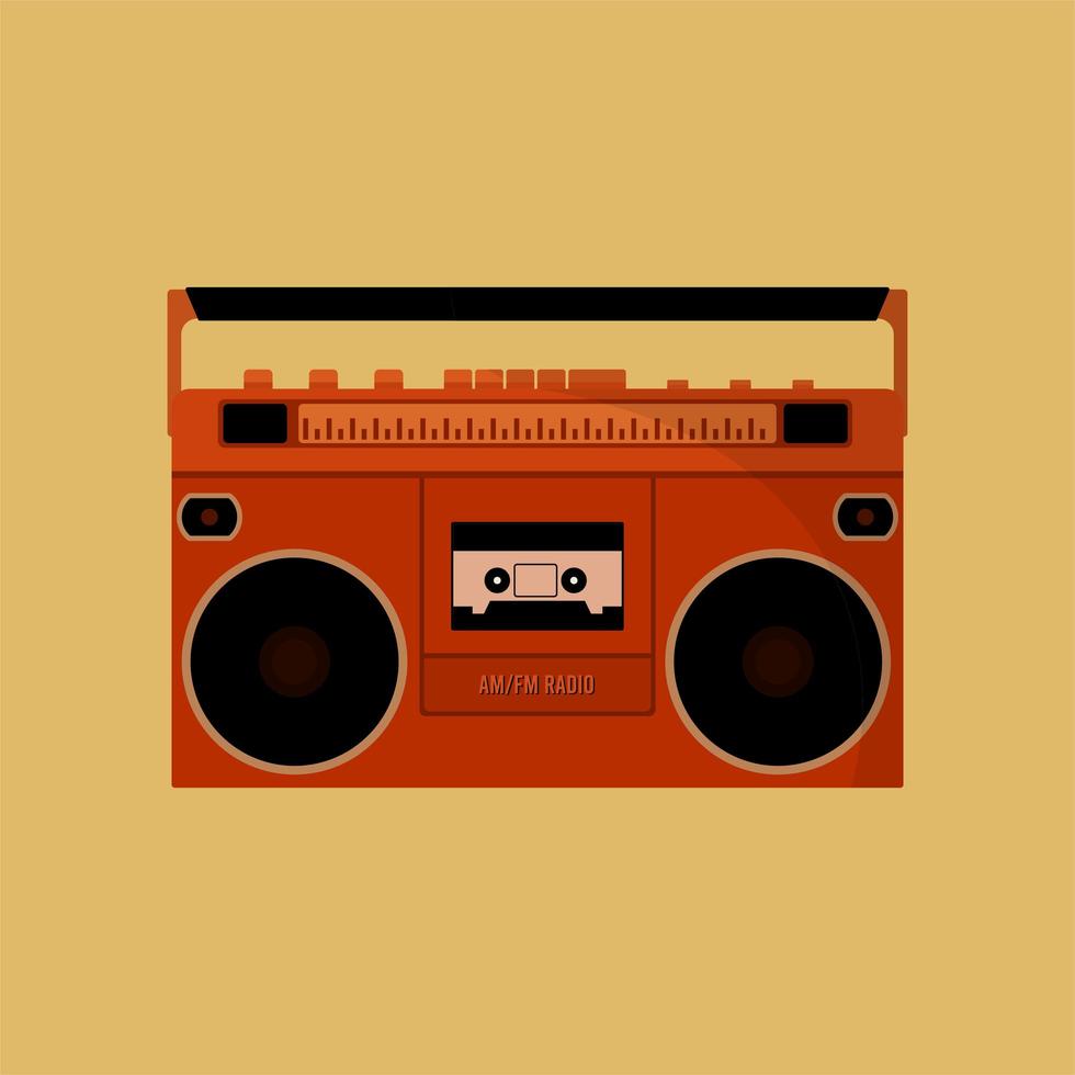 radio boombox di musica vintage vettore