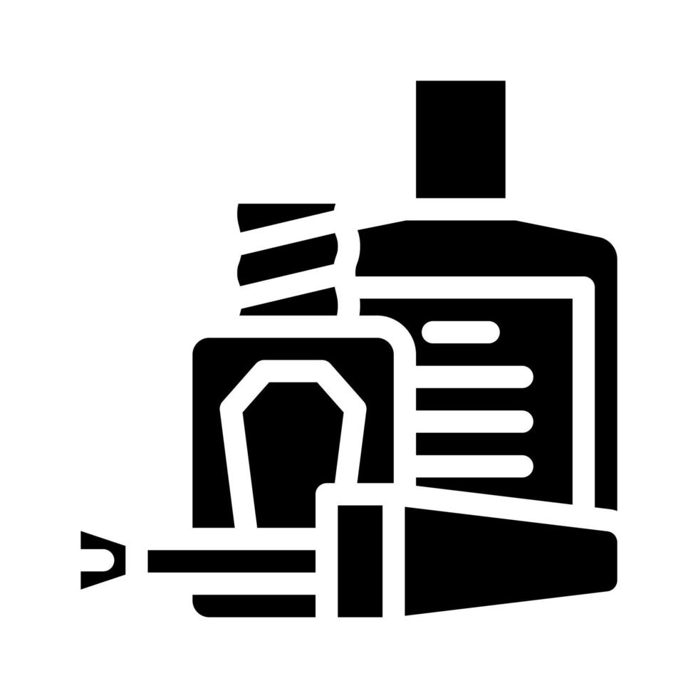 illustrazione vettoriale dell'icona del glifo di smalto e rimozione