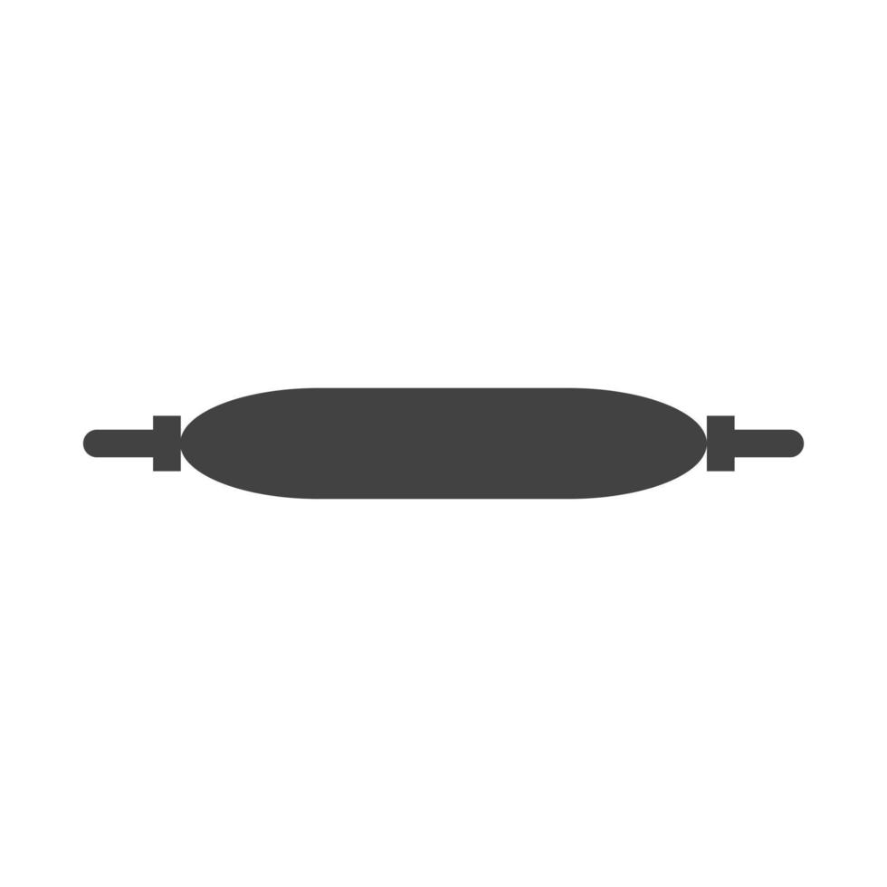 icona nera del glifo a rullino vettore