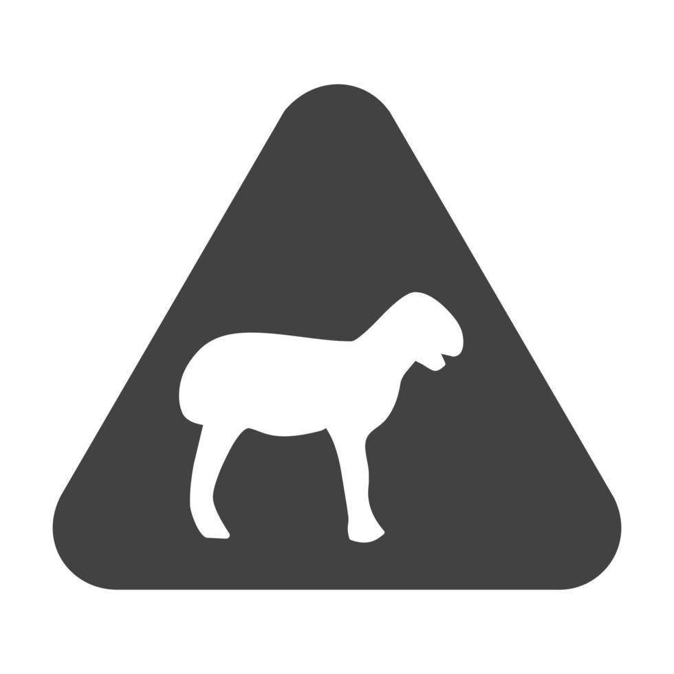 segno animale i glifo icona nera vettore