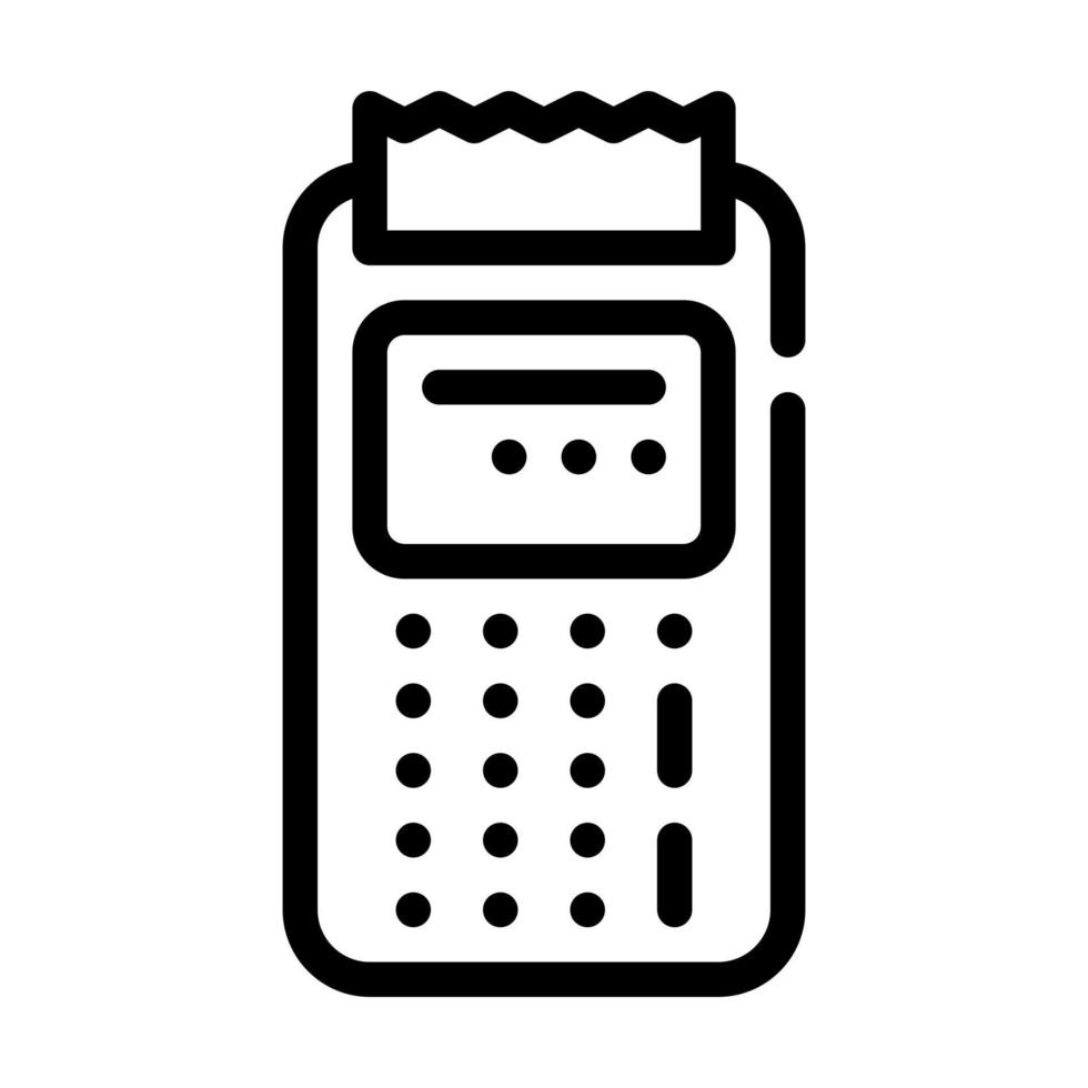 illustrazione vettoriale dell'icona della linea del registratore di cassa portatile