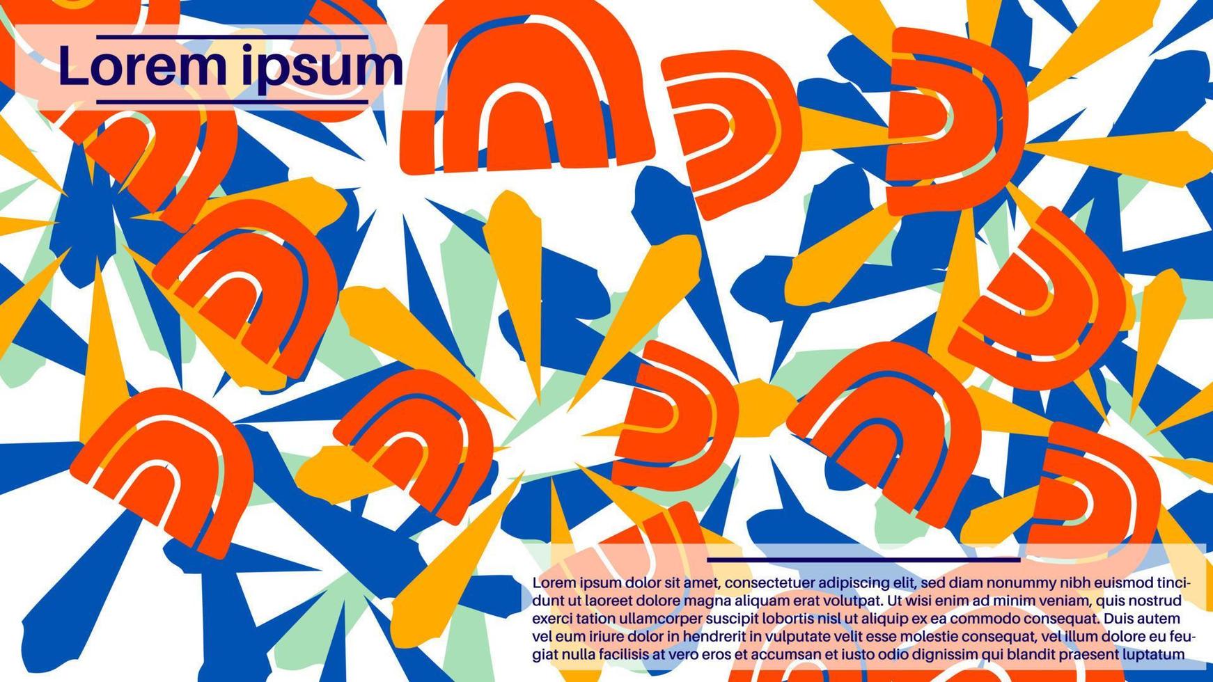 fantasia floreale disordinato doodle forme geometriche sfondo. carta astratta, layout. manifesto di affari. vettore