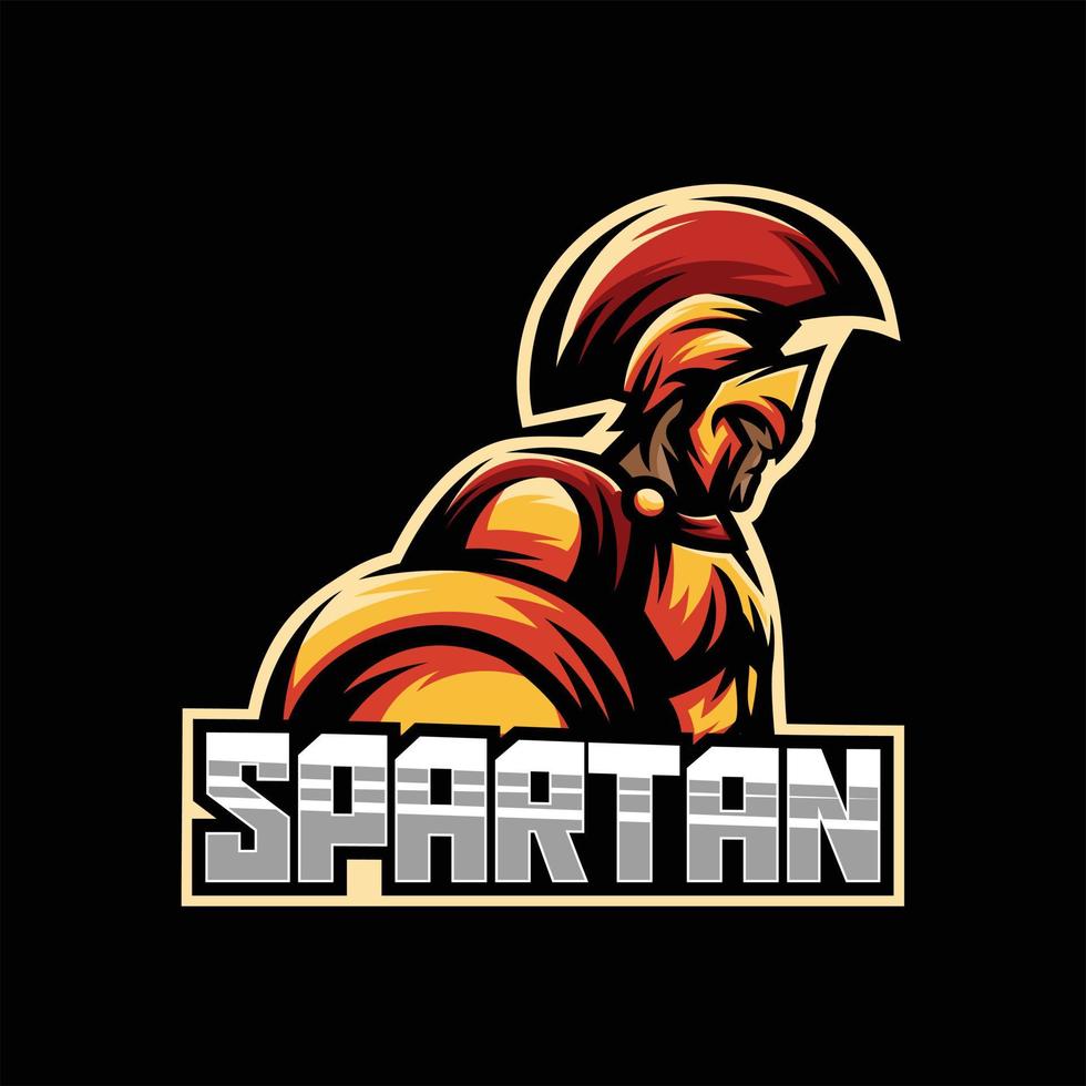 sparta esport gioco logo disegno vettoriale