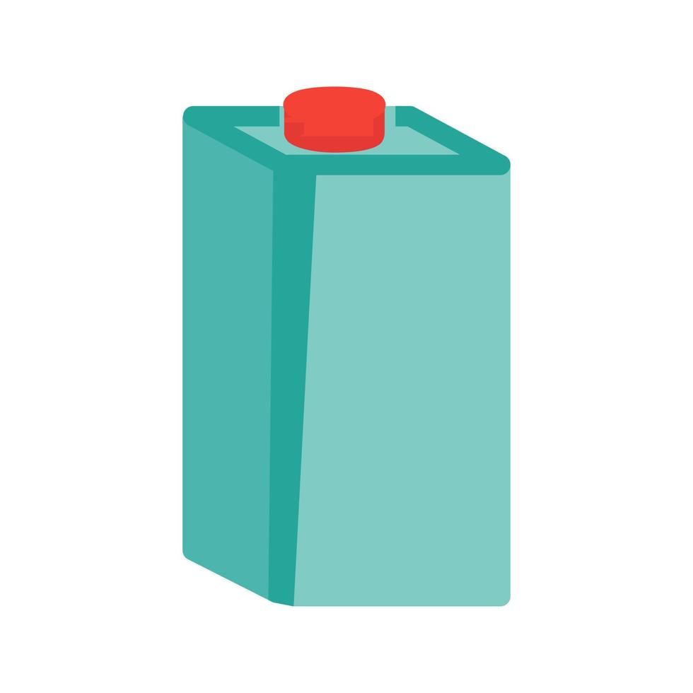 icona multicolore piatta della scatola del latte vettore