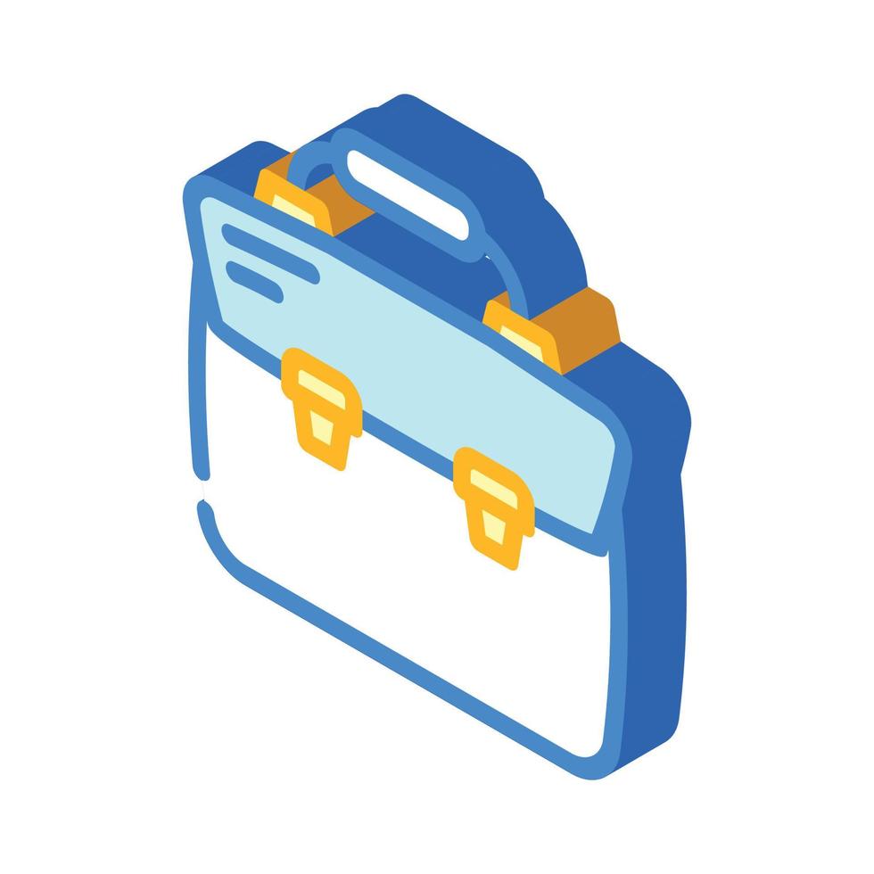 illustrazione vettoriale dell'icona isometrica della borsa della valigetta