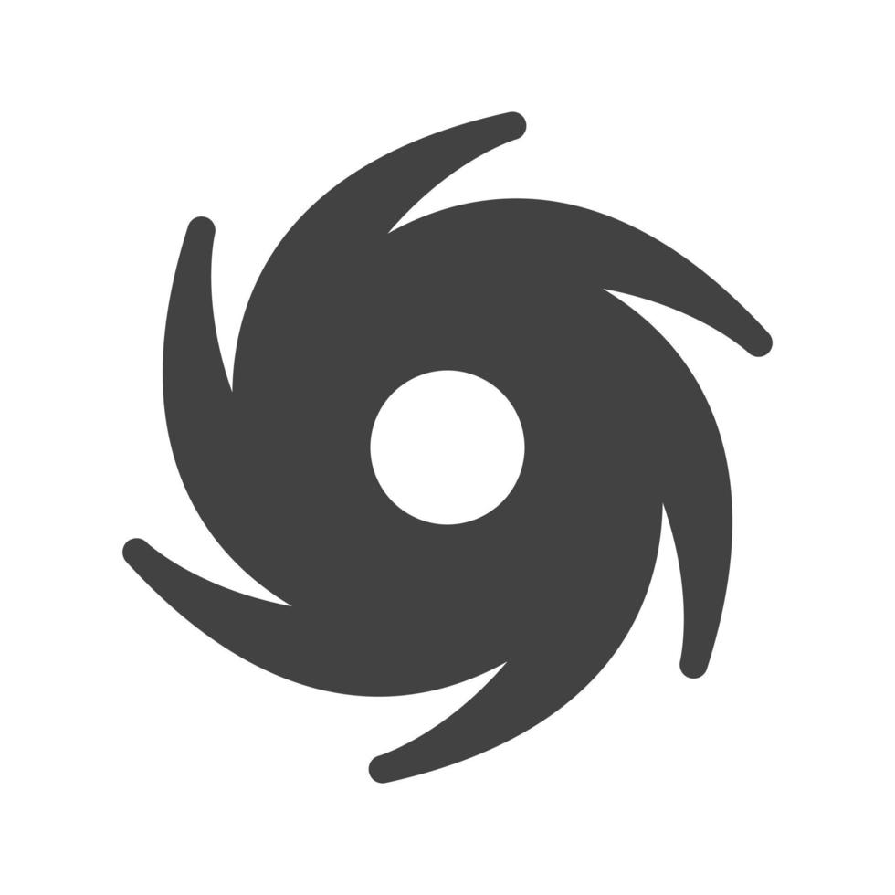 icona nera glifo ciclone vettore
