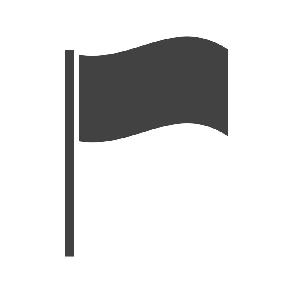 bandiera glifo icona nera vettore